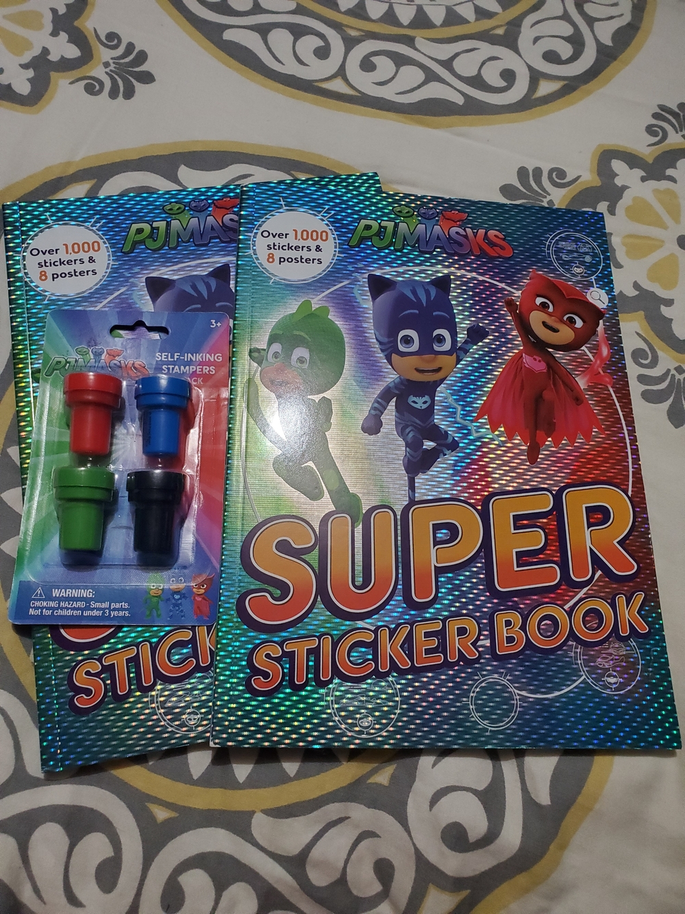 Set Of PJ Masks Super Sticker Books And Stamps